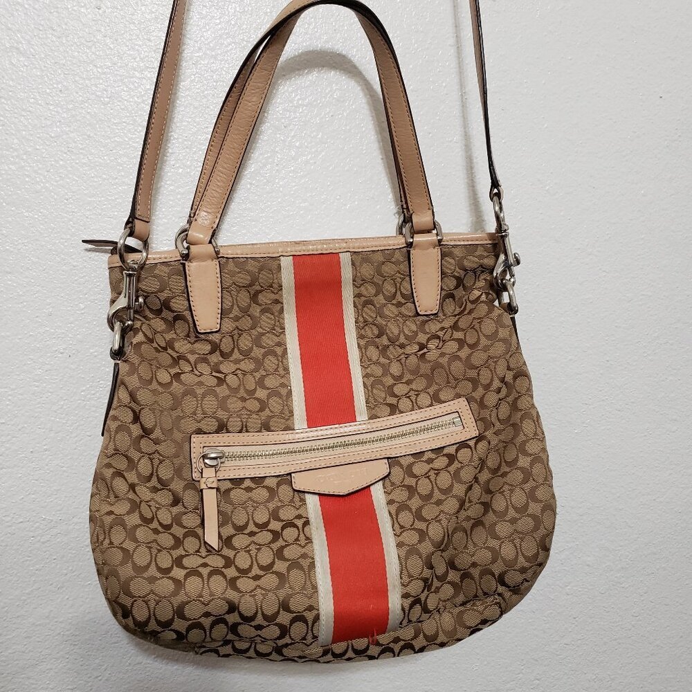 Coach Signature Stripe Crossbody
